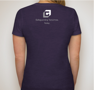 Women's purple T-Shirt back side